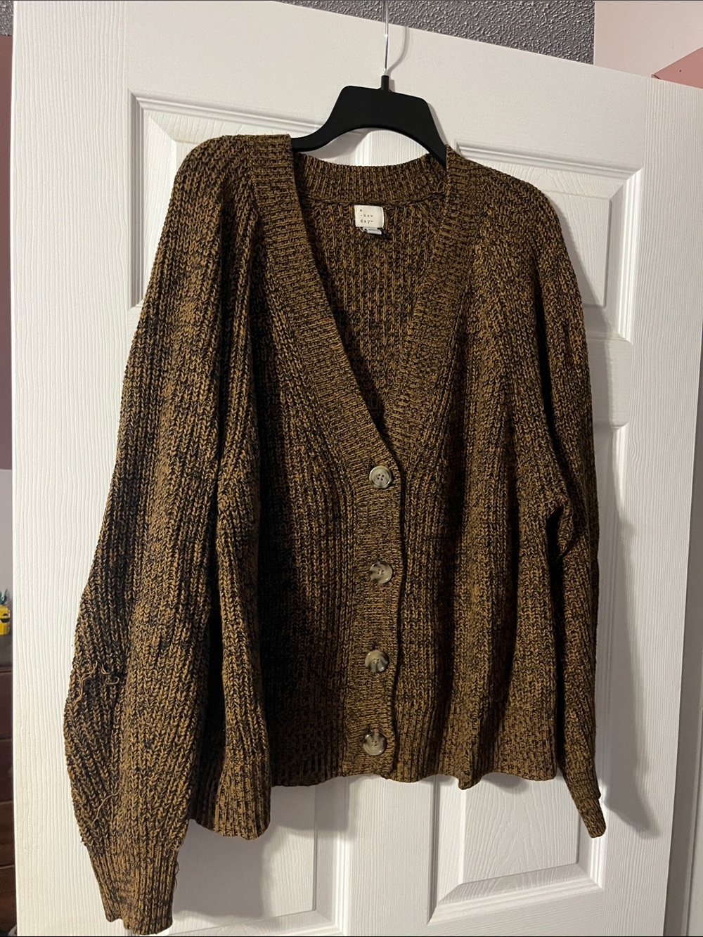 a new day Brown Marled Button-Up Cardigan